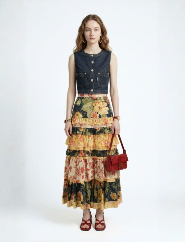 Midnight Denim & Garden Tiered Set
